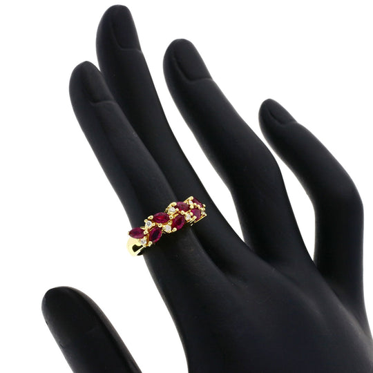 MIKIMOTO Ring 18K Yellow Gold gold Ruby diamond