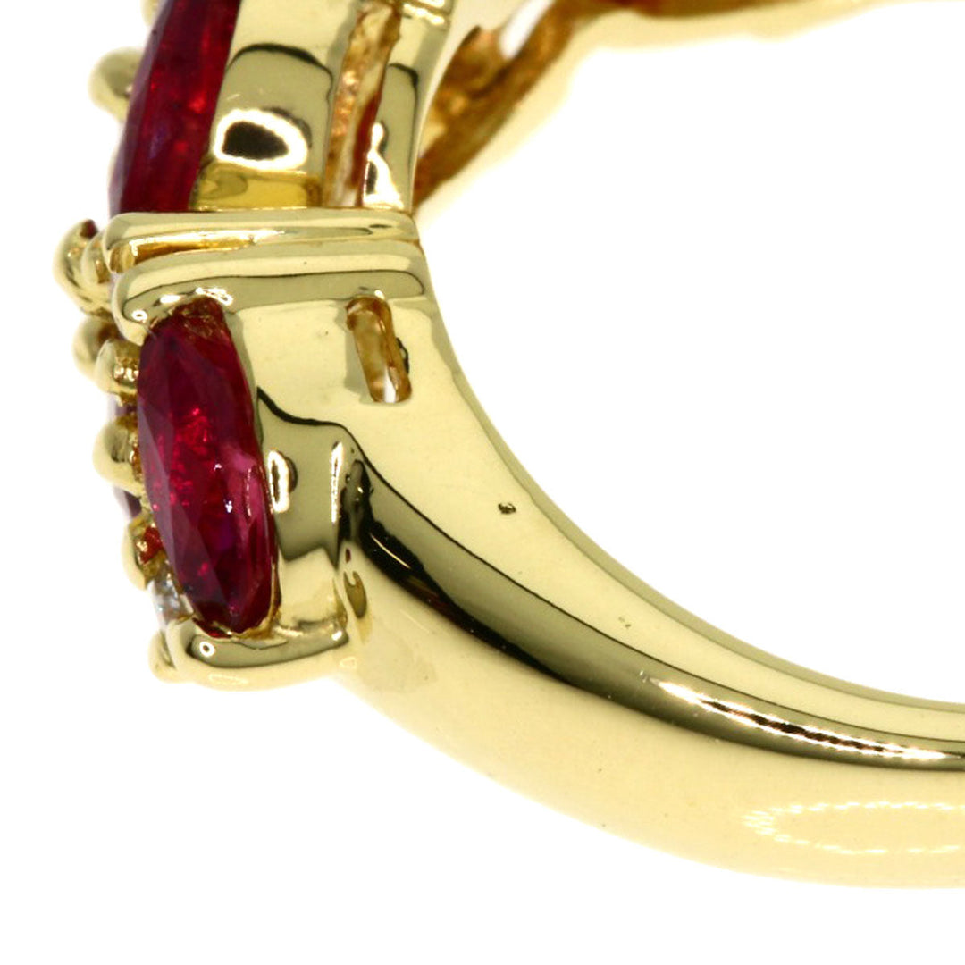 MIKIMOTO Ring 18K Yellow Gold gold Ruby diamond
