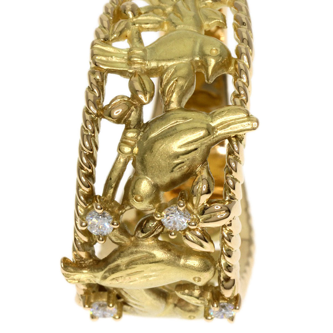 TASAKI Ring 18K Yellow Gold gold Little Bird Diamond Women Used Authentic