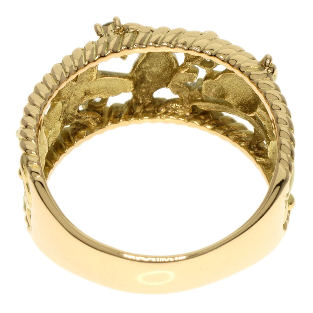 TASAKI Ring 18K Yellow Gold gold Little Bird Diamond Women Used Authentic