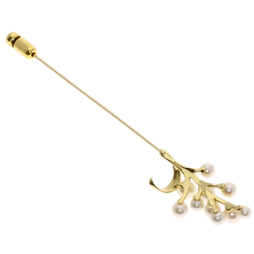 MIKIMOTO Brooch 18K Yellow Gold gold Pearl Women Used Authentic