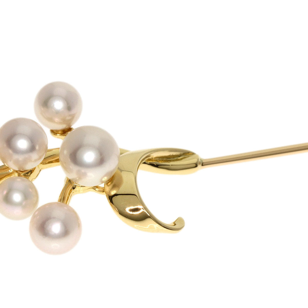 MIKIMOTO Brooch 18K Yellow Gold gold Pearl Women Used Authentic