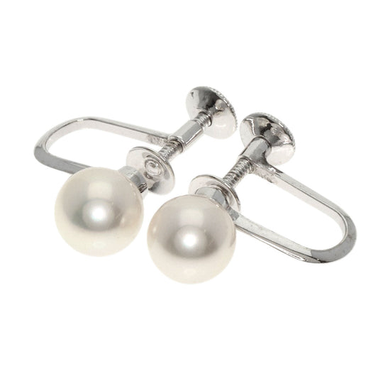 MIKIMOTO Earring K14WG Silver Akoya Pearl Pearl Women Used Authentic
