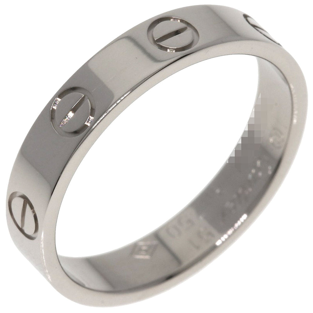 CARTIER Ring K18WG Silver Mini Love Ring #51