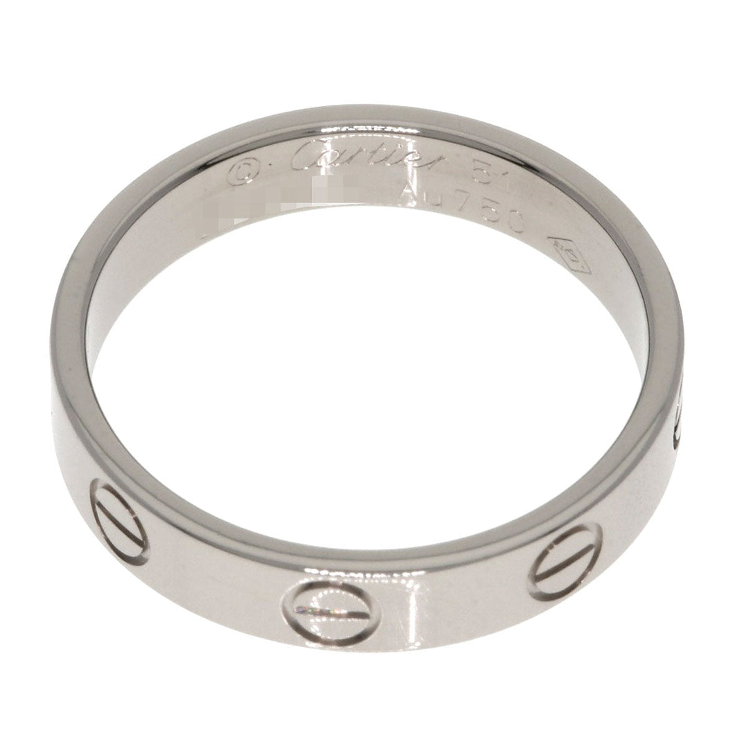 CARTIER Ring K18WG Silver Mini Love Ring #51