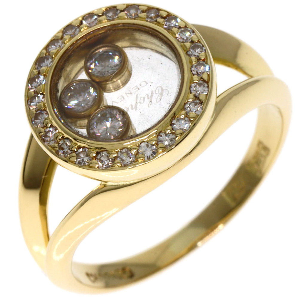 Chopard Ring 18K Yellow Gold gold Happy Diamond Women Used Authentic