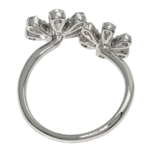 Ponte Vecchio Ring K18WG Silver Flower Diamond