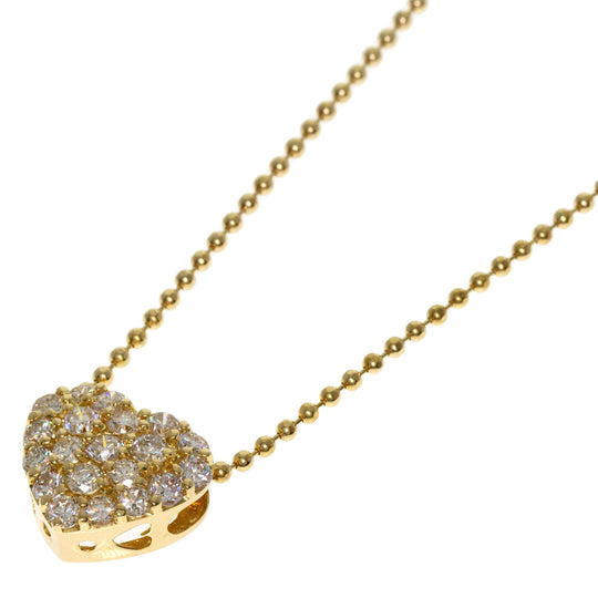 Ponte Vecchio Necklace 18K Yellow Gold gold Heart motif diamond Women Used Authentic