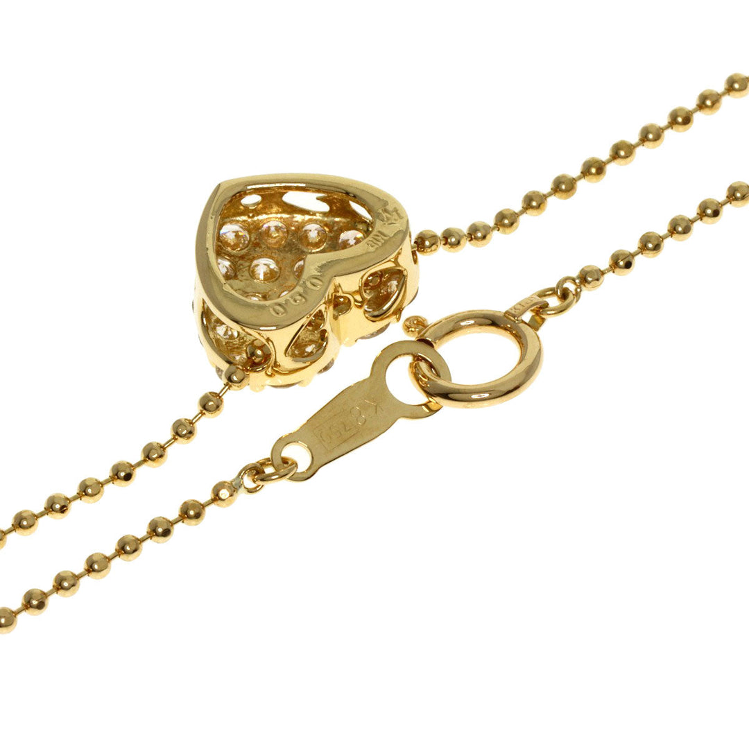 Ponte Vecchio Necklace 18K Yellow Gold gold Heart motif diamond Women Used Authentic