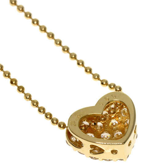 Ponte Vecchio Necklace 18K Yellow Gold gold Heart motif diamond Women Used Authentic