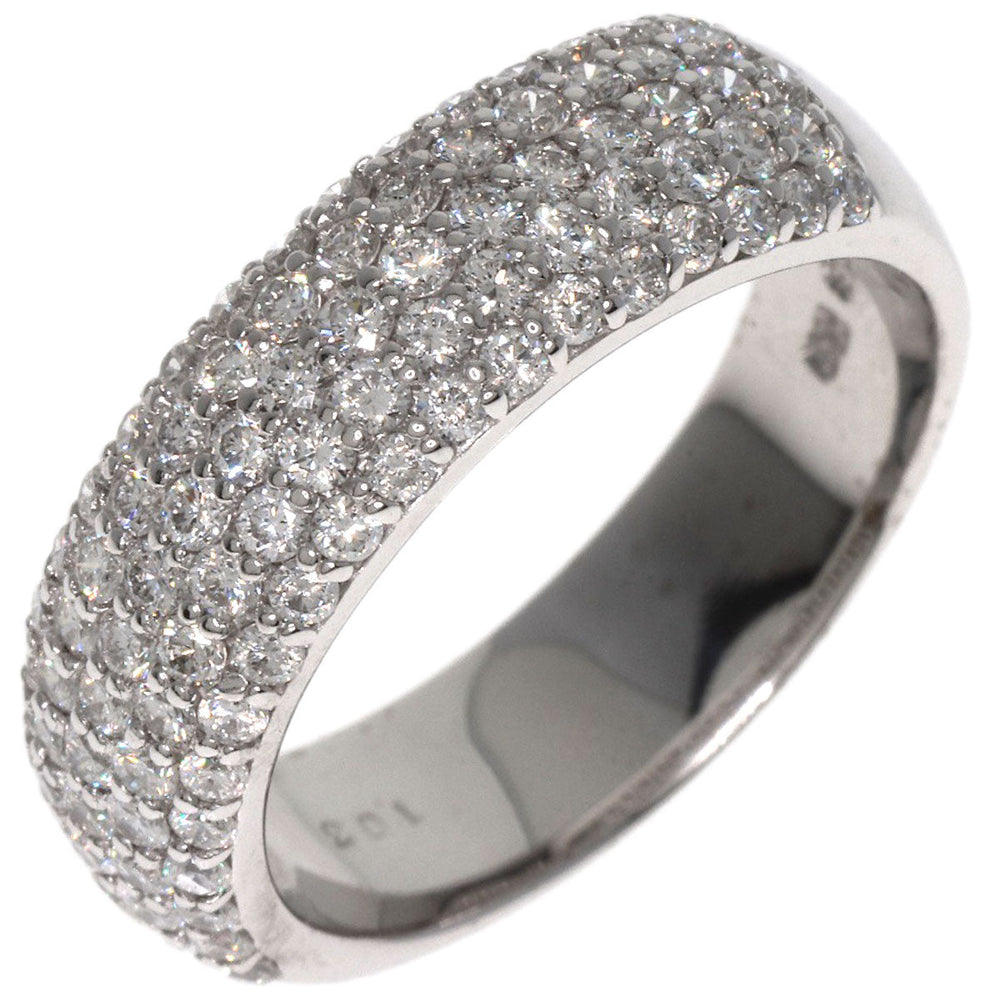 Ponte Vecchio Ring K18WG Silver Pave diamond