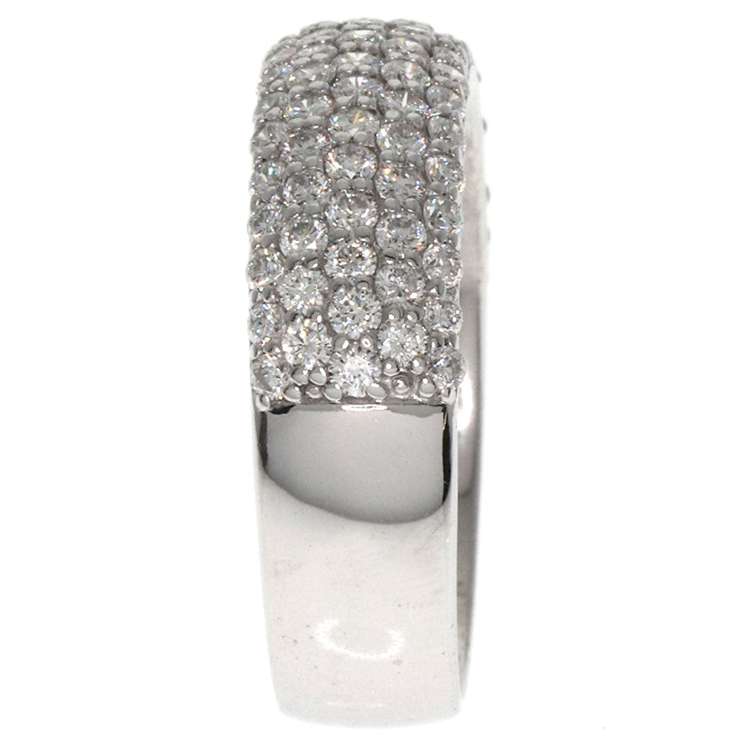 Ponte Vecchio Ring K18WG Silver Pave diamond