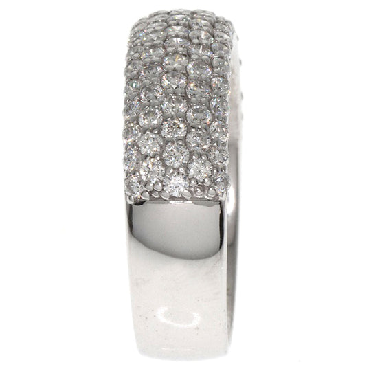 Ponte Vecchio Ring K18WG Silver Pave diamond