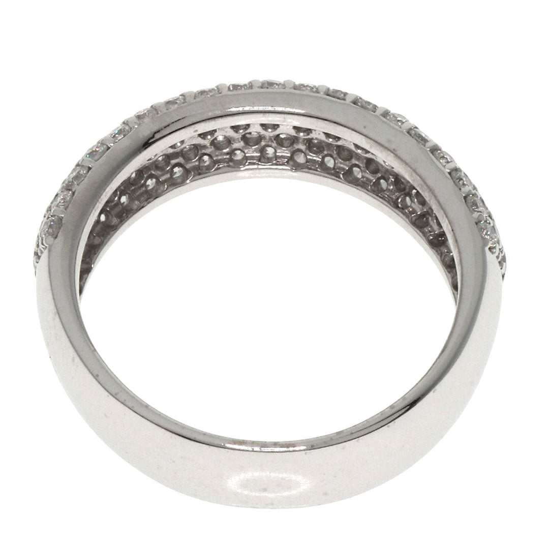 Ponte Vecchio Ring K18WG Silver Pave diamond