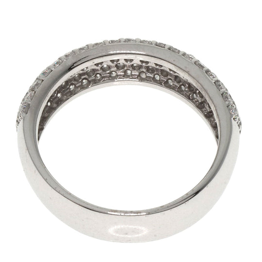Ponte Vecchio Ring K18WG Silver Pave diamond