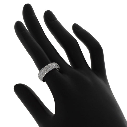 Ponte Vecchio Ring K18WG Silver Pave diamond