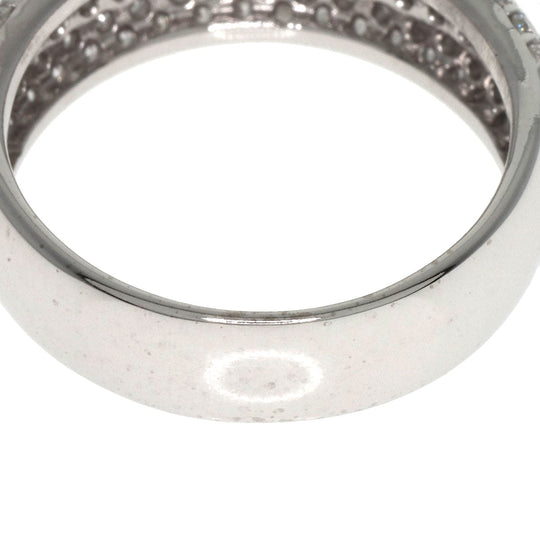 Ponte Vecchio Ring K18WG Silver Pave diamond
