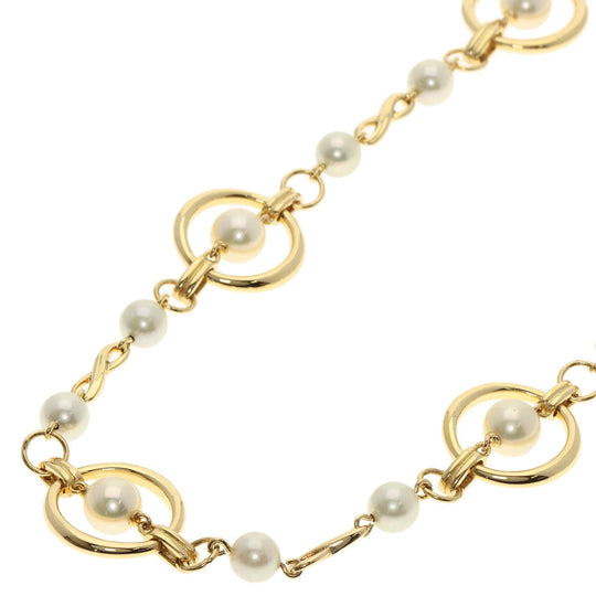 MIKIMOTO Necklace 18K Yellow Gold gold Pearl Women Used Authentic