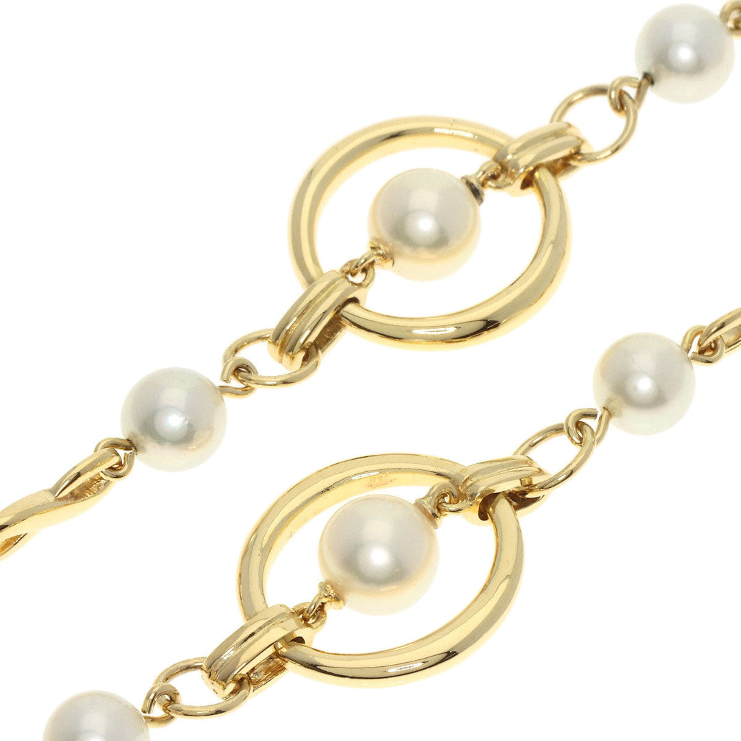 MIKIMOTO Necklace 18K Yellow Gold gold Pearl Women Used Authentic