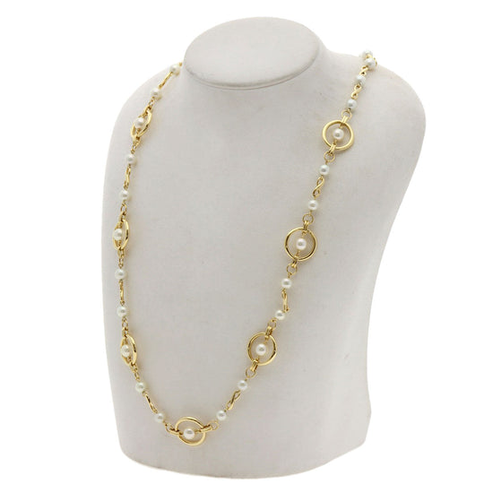 MIKIMOTO Necklace 18K Yellow Gold gold Pearl Women Used Authentic