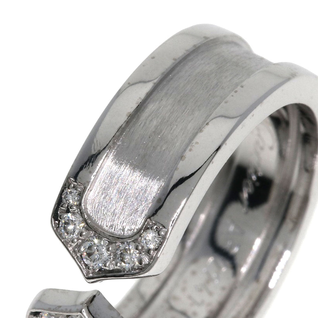 CARTIER Ring K18WG Silver C2 Diamond #49