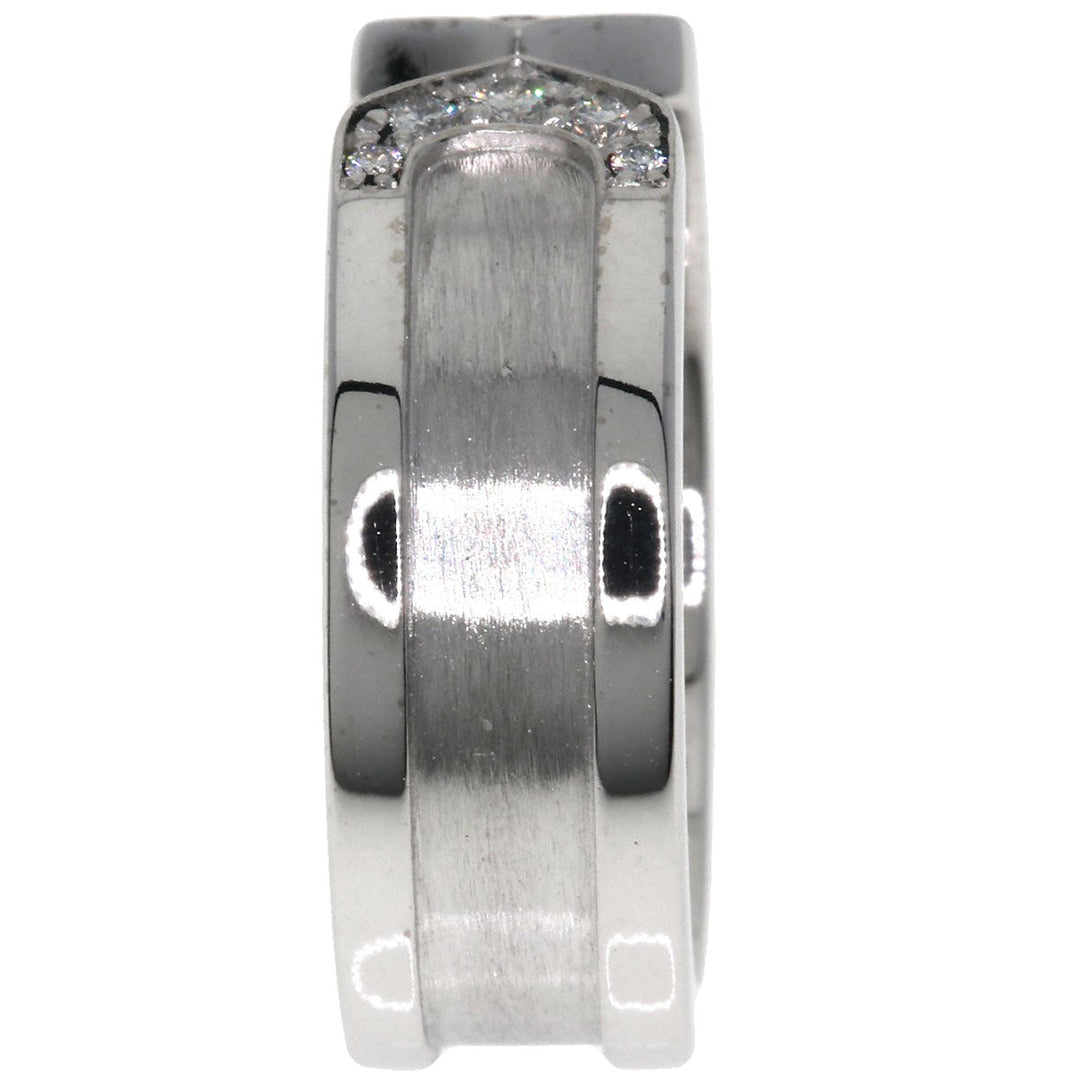 CARTIER Ring K18WG Silver C2 Diamond #49