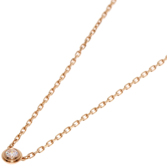 CARTIER Necklace 18K Pink Gold gold Diamant Lger D'Amour Diamond SM Women Used Authentic