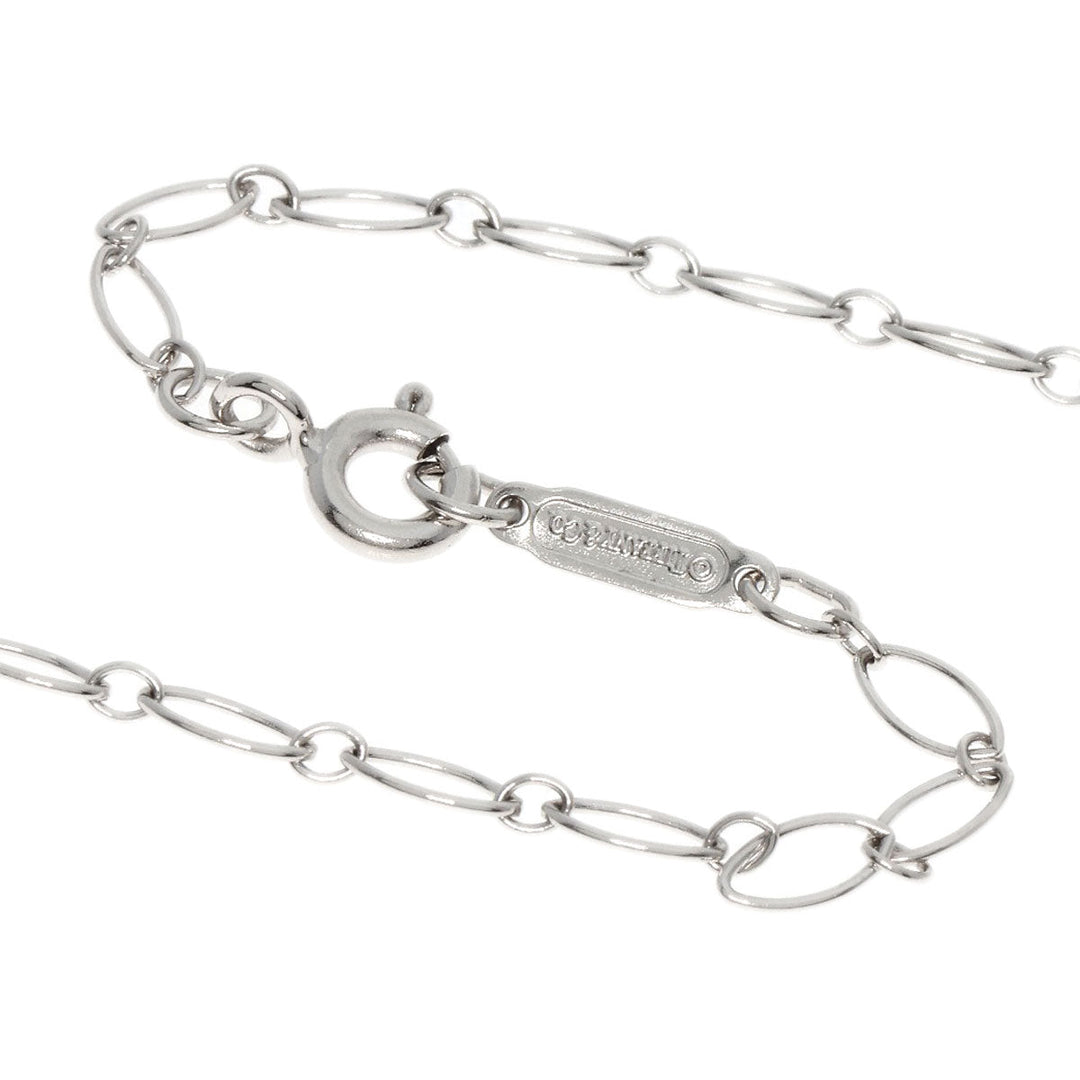 TIFFANY&Co. Necklace PT950 Silver Fleur de Risky Diamond