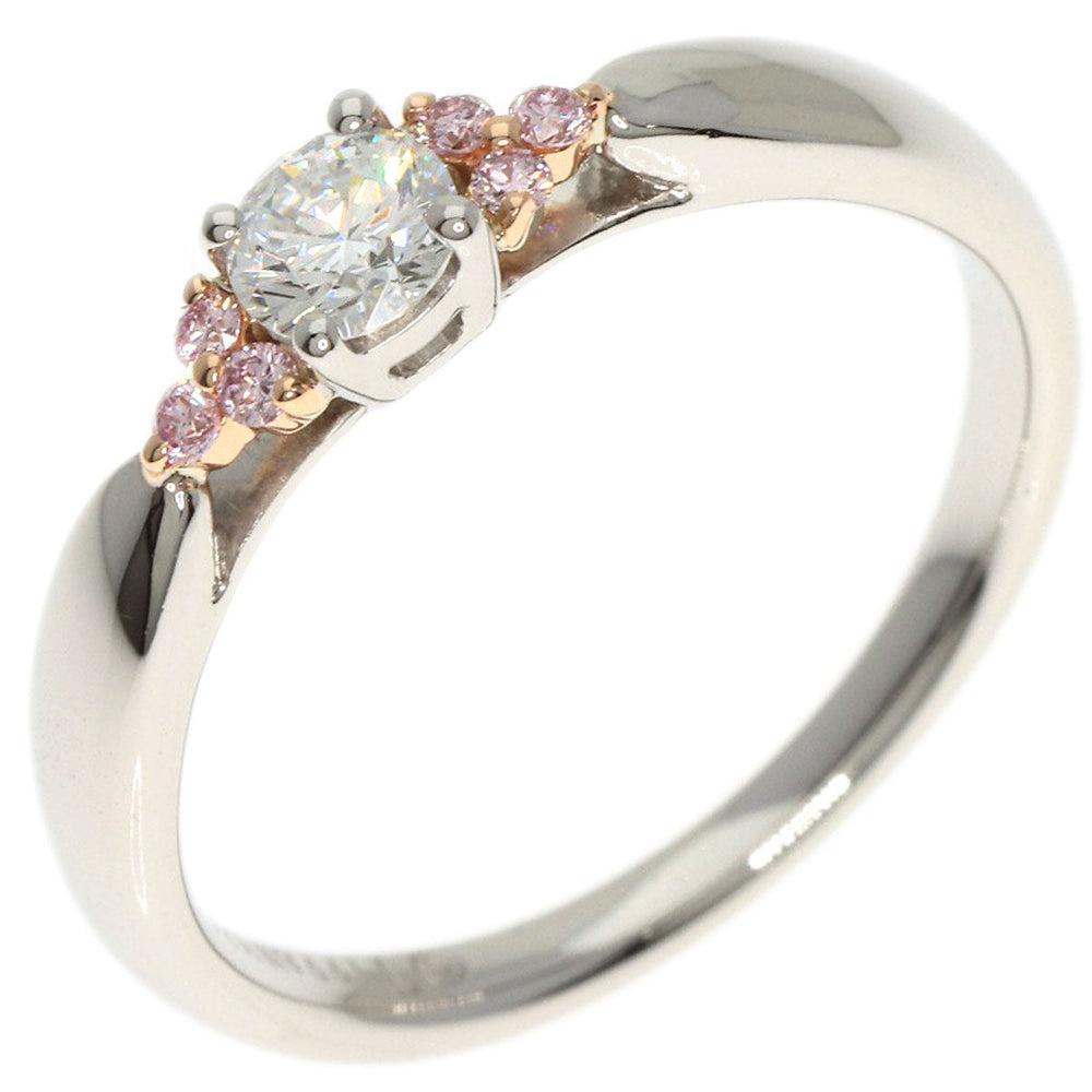 TIFFANY&Co. Ring PT950 , K18PG Silver Harmony Cluster Pink Diamond Women Used Authentic