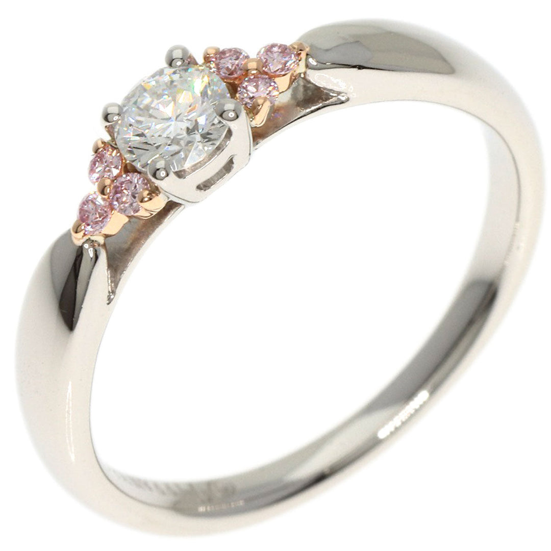 TIFFANY&Co. Ring PT950 , K18PG Silver Harmony Cluster Pink Diamond Women Used Authentic