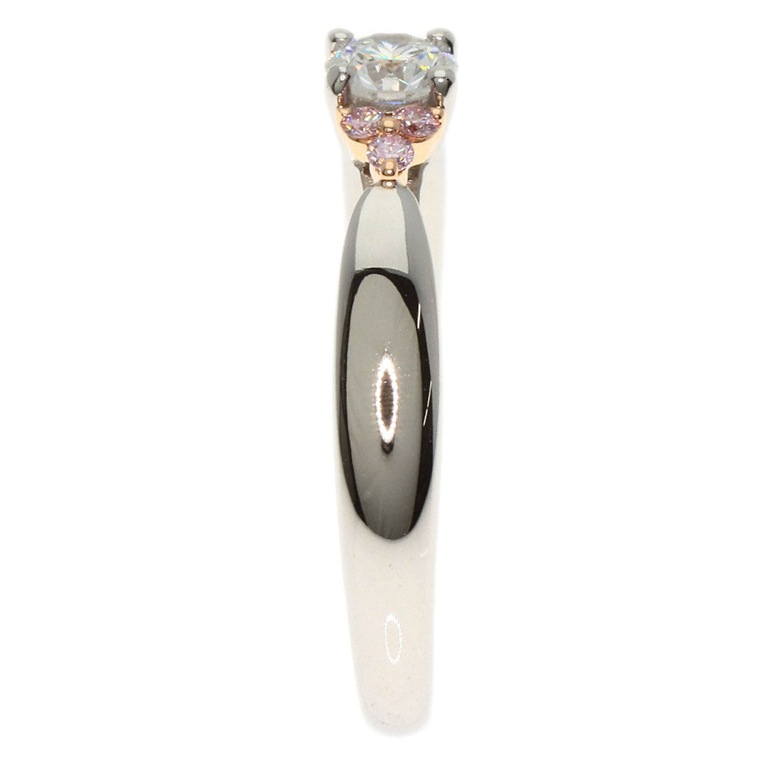 TIFFANY&Co. Ring PT950 , K18PG Silver Harmony Cluster Pink Diamond Women Used Authentic