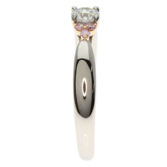 TIFFANY&Co. Ring PT950 , K18PG Silver Harmony Cluster Pink Diamond Women Used Authentic