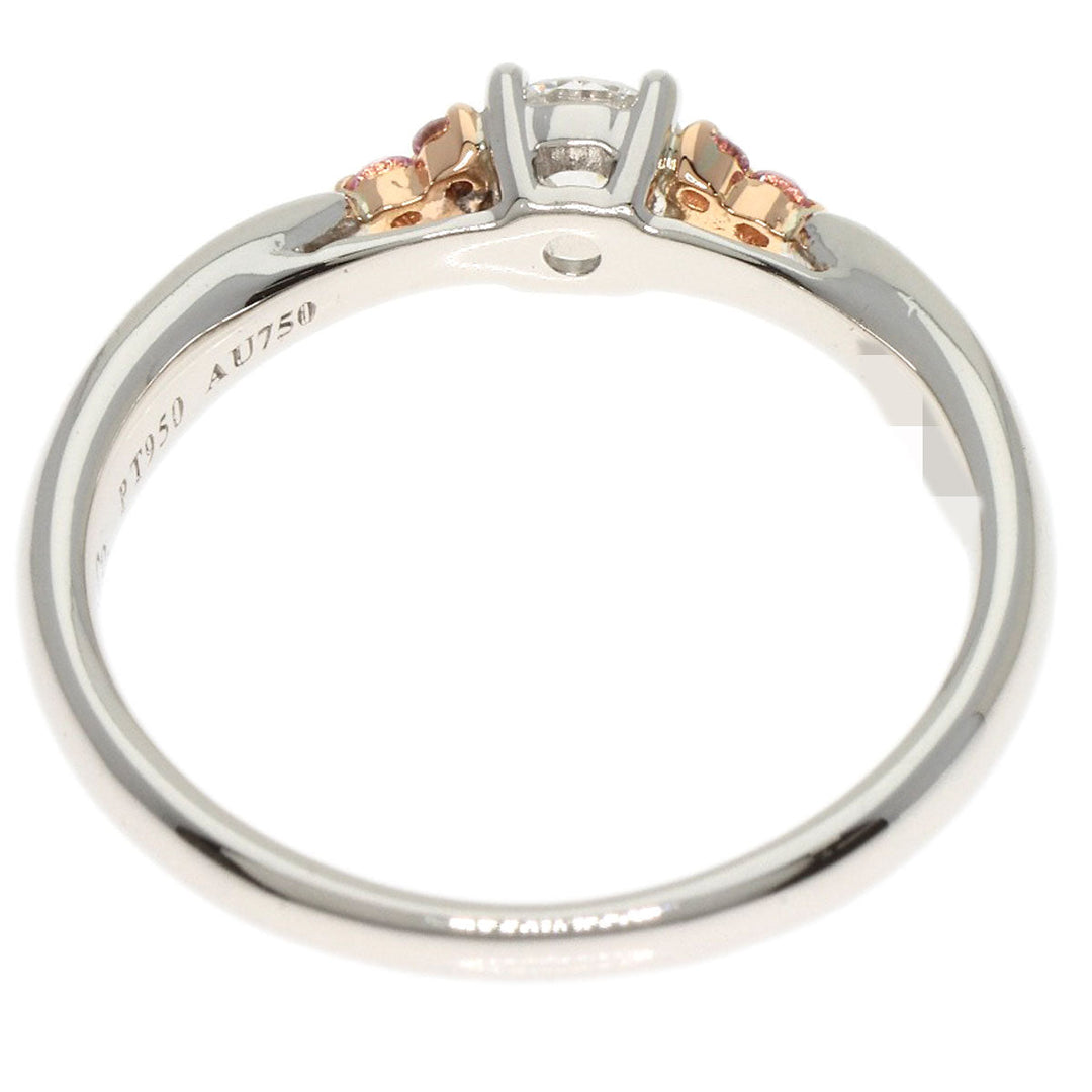 TIFFANY&Co. Ring PT950 , K18PG Silver Harmony Cluster Pink Diamond Women Used Authentic