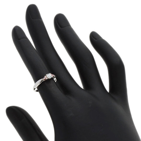 TIFFANY&Co. Ring PT950 , K18PG Silver Harmony Cluster Pink Diamond Women Used Authentic