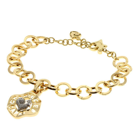 Chantecler bracelet 18K Yellow Gold gold Logo Diamond Bird Motif Women Used Authentic