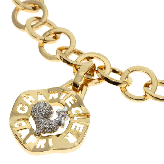 Chantecler bracelet 18K Yellow Gold gold Logo Diamond Bird Motif Women Used Authentic