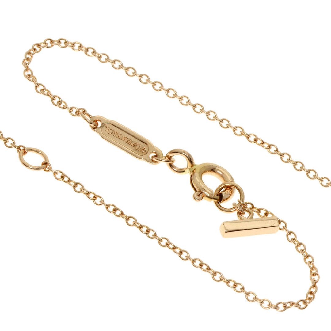 TIFFANY&Co. Necklace 18K Pink Gold gold T Smile Mini Diamond Women Used Authentic