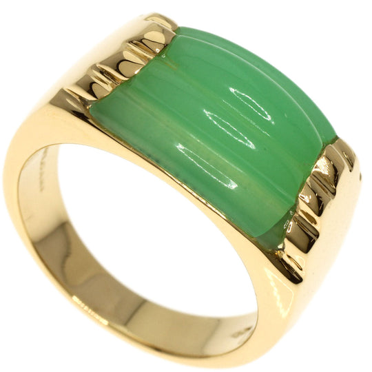 BVLGARI Ring 18K Yellow Gold gold tronchetto chalcedony Women Used Authentic