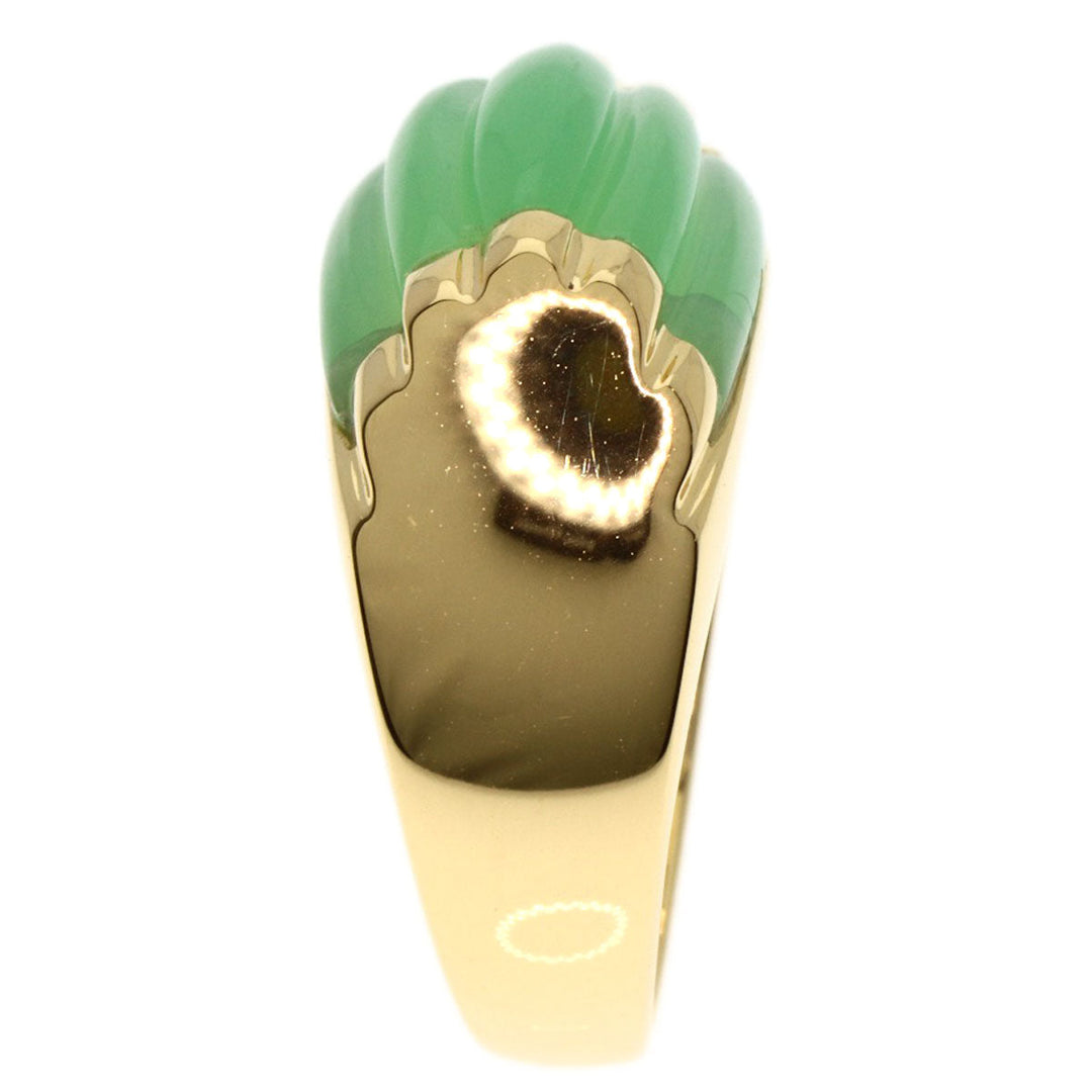 BVLGARI Ring 18K Yellow Gold gold tronchetto chalcedony Women Used Authentic