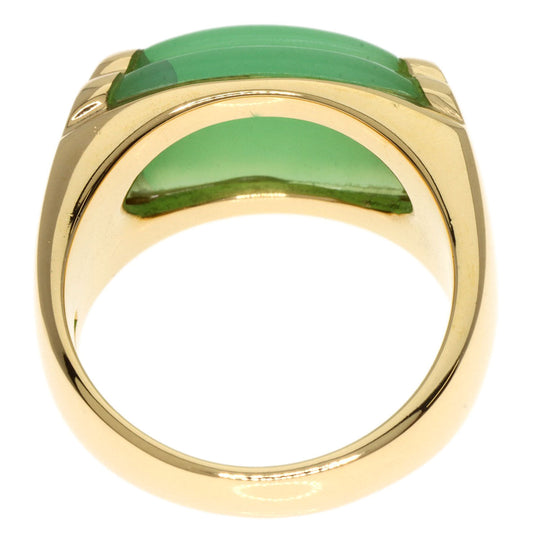 BVLGARI Ring 18K Yellow Gold gold tronchetto chalcedony Women Used Authentic