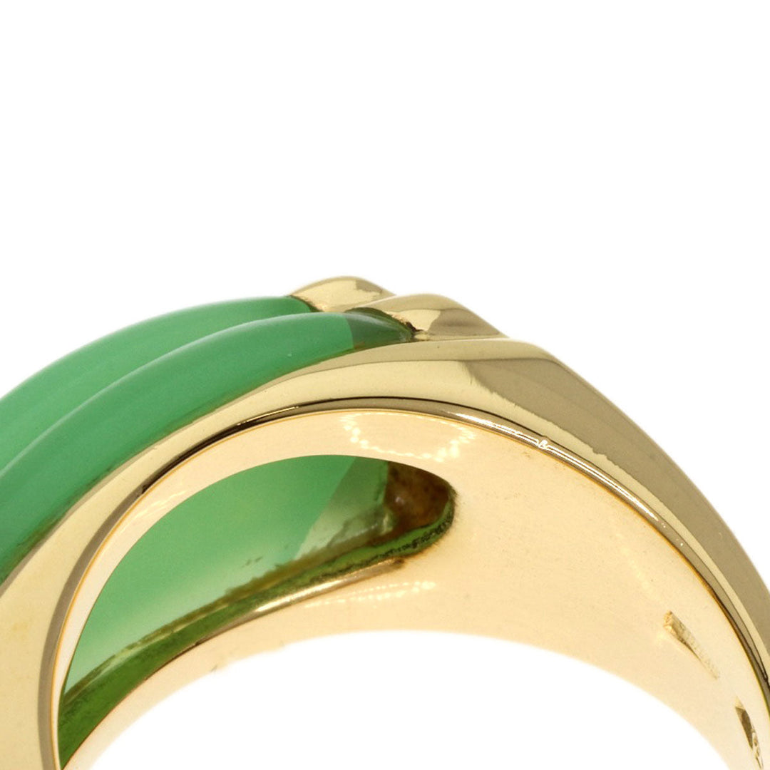 BVLGARI Ring 18K Yellow Gold gold tronchetto chalcedony Women Used Authentic