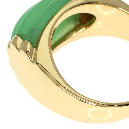 BVLGARI Ring 18K Yellow Gold gold tronchetto chalcedony Women Used Authentic
