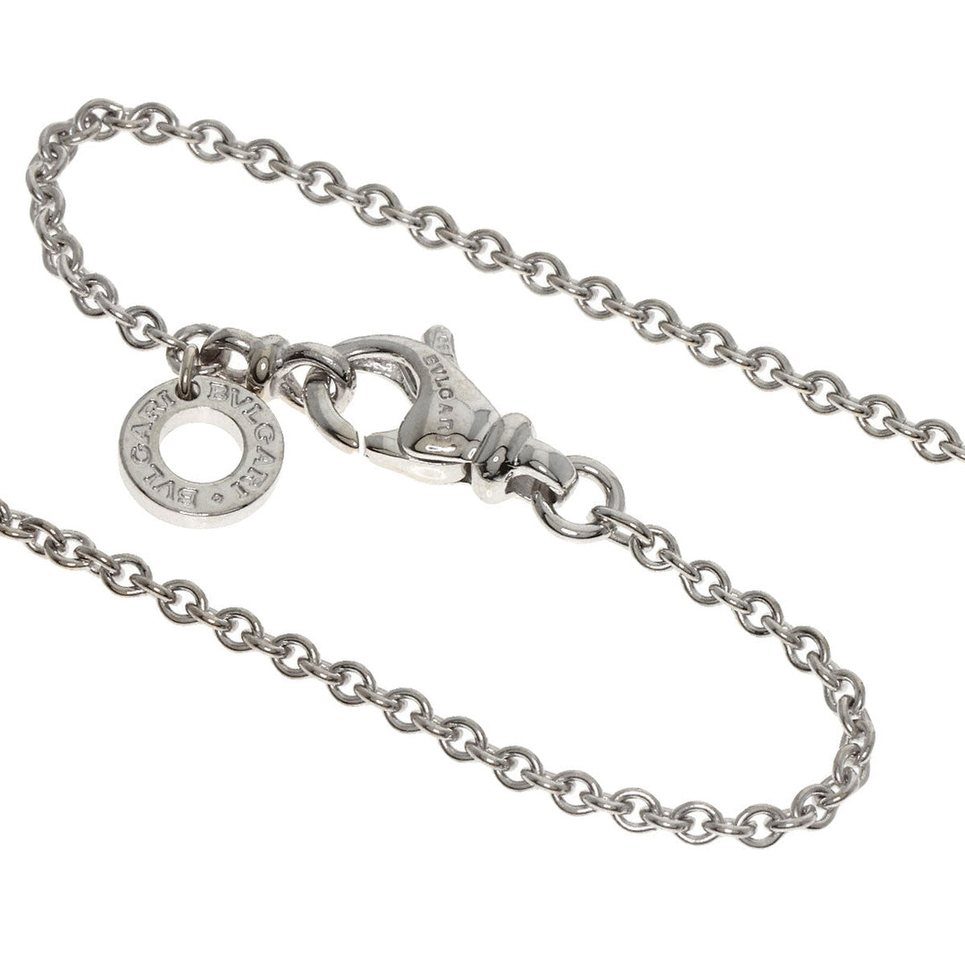 BVLGARI Necklace K18WG Silver Latin Cross Women Used Authentic