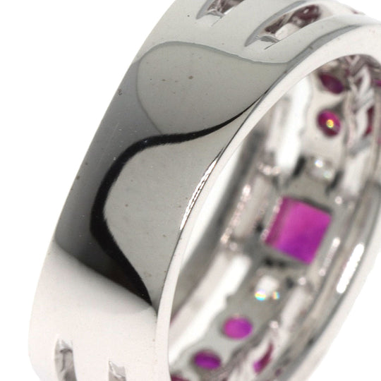 TASAKI Ring K18WG Silver Ruby diamond Women Used Authentic