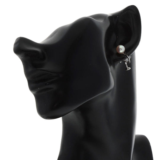 MIKIMOTO Earring SV Silver Akoya pearl Pearl Women Used Authentic
