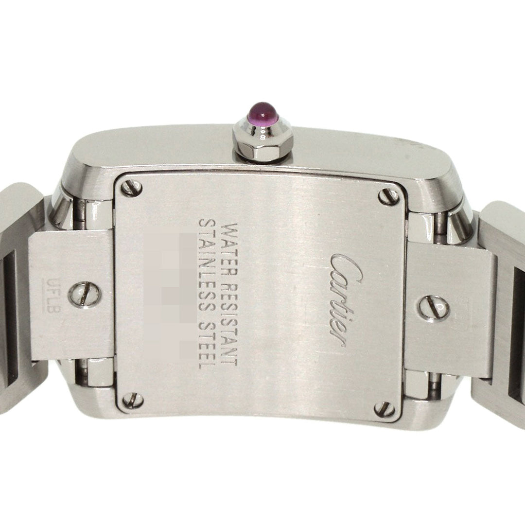 CARTIER Watches Quartz W51028Q3 Stainless Steel , Stainless Steel Silver Tank francaise SM Pink shell dial Women Used Authentic