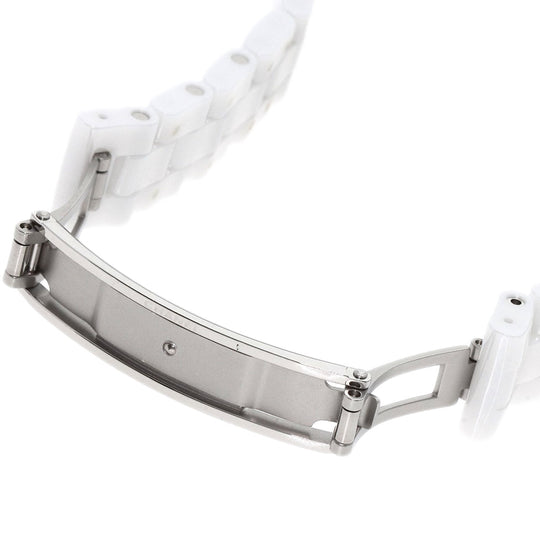 CHANEL Watches Quartz H2570 Ceramic, Ceramic Silver J12 1.1" Shell 8P Diamond White shell dial Women Used Authentic