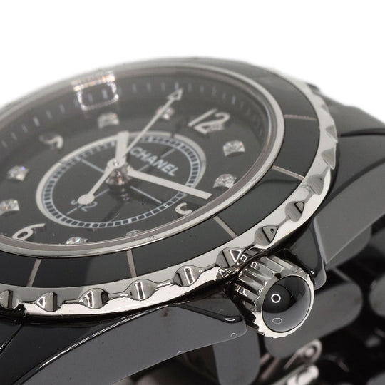 CHANEL Watches Quartz H2569 Ceramic, Ceramic black J12 1.1" 8P Diamond black dial Women Used Authentic
