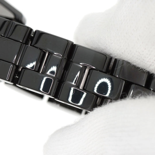 CHANEL Watches Quartz H2569 Ceramic, Ceramic black J12 1.1" 8P Diamond black dial Women Used Authentic