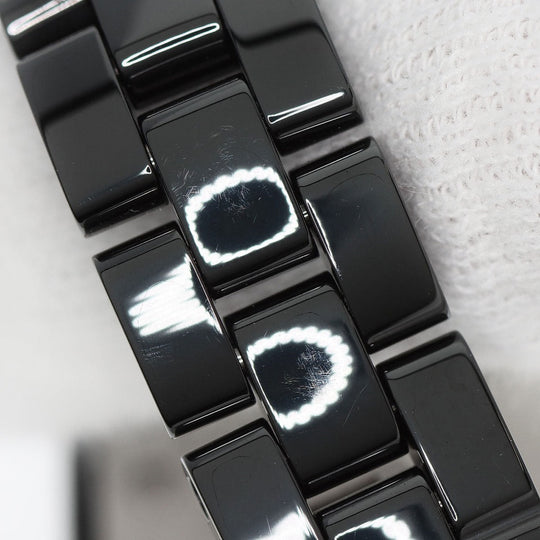CHANEL Watches Quartz H2569 Ceramic, Ceramic black J12 1.1" 8P Diamond black dial Women Used Authentic